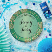 55. Emerald Anniversary Paper Plate Pappteller (Party)
