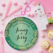 55. Emerald Anniversary Paper Plate Pappteller (Party)