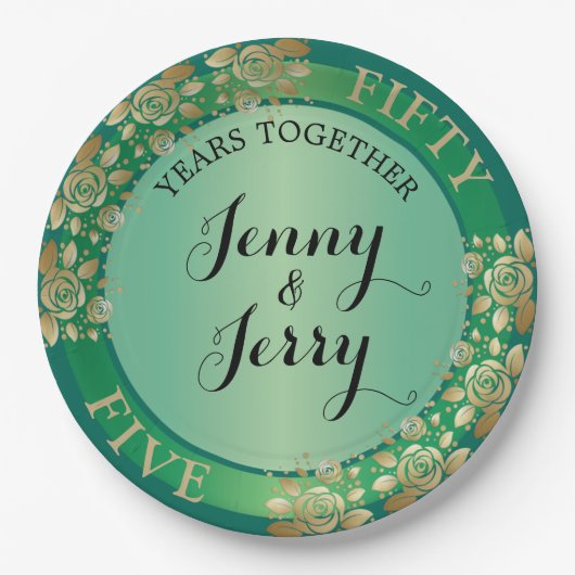 55. Emerald Anniversary Paper Plate Pappteller (Vorderseite)