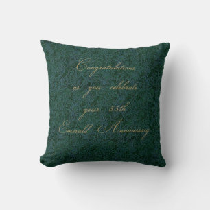 55. Emerald Anniversary Throw Kissen