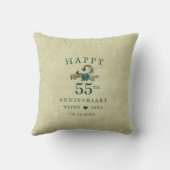 55. Emerald Jewel Wedding Jubiläum Kissen (Rückseite)