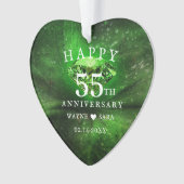 55. Emerald Jewel Wedding Jubiläum Ornament (Vorderseite)