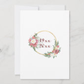 55. Emerald Wedding Anniversary Rose Gold Frame Einladung (Rückseite)