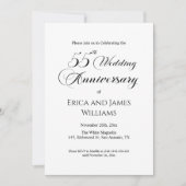 55. Emerald Wedding Jubiläum Elegantes Skript Einladung (Vorderseite)