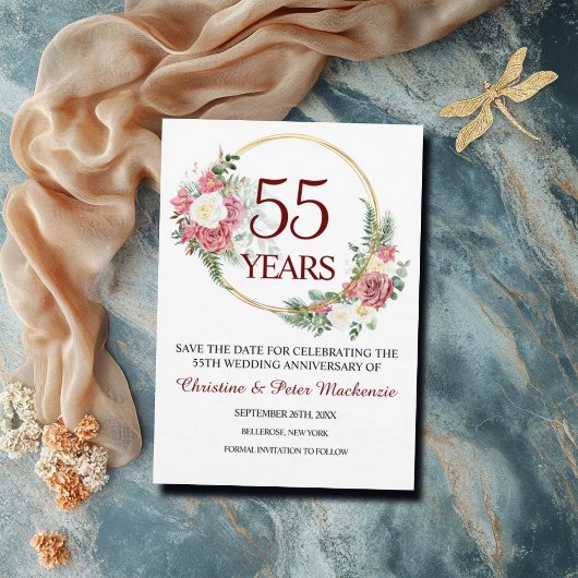 55. Emerald Wedding Jubiläum Save The Date