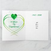 55. Emerald Wedding Jubiläumskarte für Ehemann Karte (Innenseite)