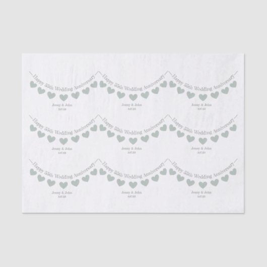 55. Emerald Wedding Jubiläumspapier Seidenpapier (Vorderseite)