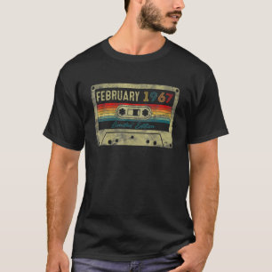 55. Februar Cassette Tape 55. Geburtstagsdekoratio T-Shirt