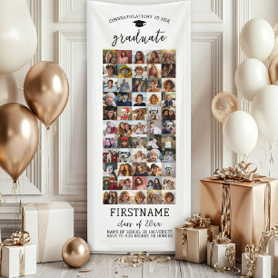 55 Foto Collage Abschluss Moderner Minimal Weiß Banner