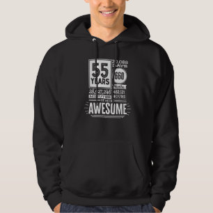 55. Geburtstag 55 Jahre Phantastisch 20075 Tage Hoodie