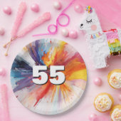 55. Geburtstag, Anstrich Pappteller (Party)