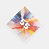 55. Geburtstag, Anstrich Serviette (Ecke)