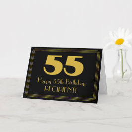 55. Geburtstag: Art Deco Inspiriert Look "55" & Na Karte