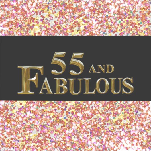 55. Geburtstag Aufkleber (Vorderseite)