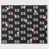 55. Geburtstag Ballon Bouquet Wrapping Paper Geschenkpapier (Flach)