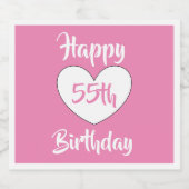 55. Geburtstag Bieretiketten von dalDesignNZ Bierflaschenetikett (Einzelnes Label)