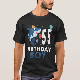 55. Geburtstag Boy Shark Ocean 55 Jahre alt Funny T-Shirt