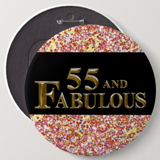 55. Geburtstag Button (Vorne & Hinten)