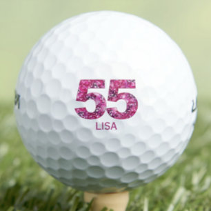55. Geburtstag - Cousin Floral 55 Golfball