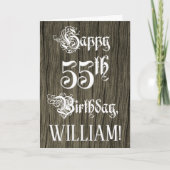 55. Geburtstag: Extravaganter, eleganter Text; Imi Karte (Vorderseite)