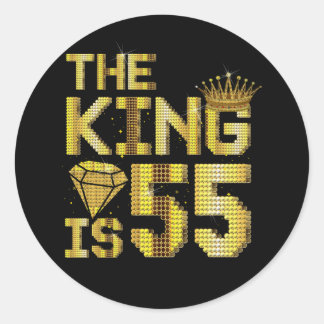 55. Geburtstag Geboren 1968 Heute ist der König 55 Runder Aufkleber