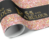 55. Geburtstag Geschenkpapier (Rolleneckpunkt)