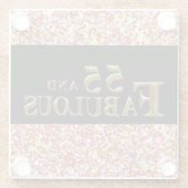 55. Geburtstag Glasuntersetzer (Rückseite)