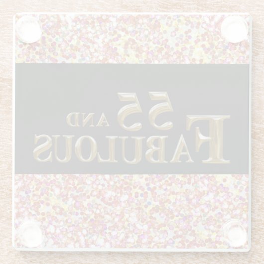 55. Geburtstag Glasuntersetzer (Rückseite)