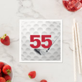 55. Geburtstag Golf Ball Serviette (Beispiel)