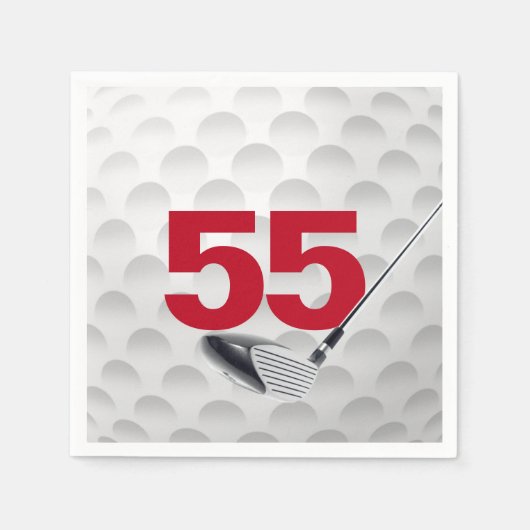 55. Geburtstag Golf Ball Serviette (Vorderseite)