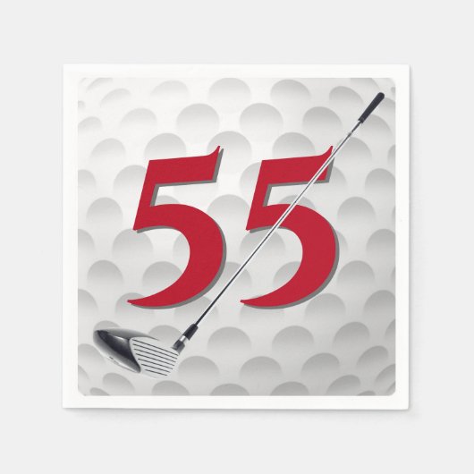 55. Geburtstag Golf Club Napkins Serviette (Vorderseite)
