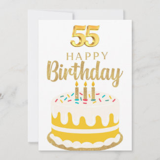 55. Geburtstag Grußkarte Einladung