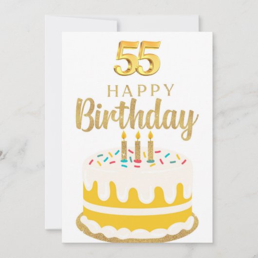 55. Geburtstag Grußkarte Einladung (Vorderseite)