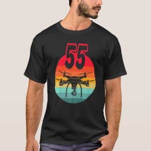 55. Geburtstag I Retro-Fernbedienungsdrohnen mit C T-Shirt