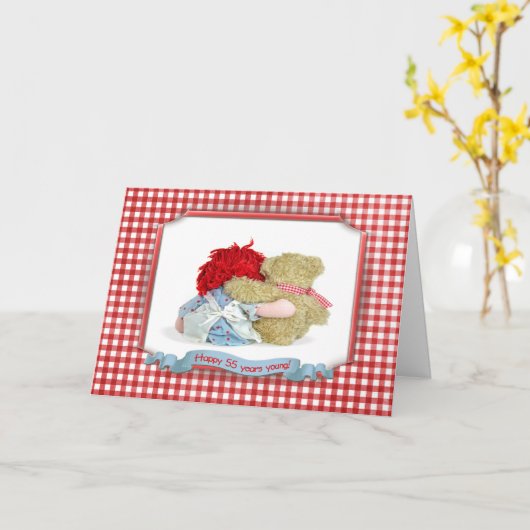 55. Geburtstag Karte (Gelbe Blume)