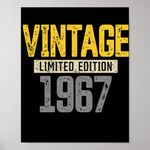 55. Geburtstag Männer Frauen Vintage 1967 55. Poster