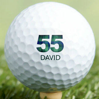 55. Geburtstag Männer Sportgeschenk Grün Blau Kari Golfball