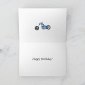 55. Geburtstag mit einem flammenden Motorrad Karte (Innenseite)