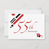 55. Geburtstag (Mod-Vögel) Einladung (Vorderseite)