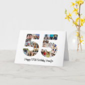 55. Geburtstag Nr. 55 Custom Foto Collage Karte (Gelbe Blume)