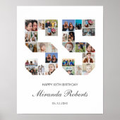 55. Geburtstag Nr. 55 Custom Foto Collage Poster (Vorne)