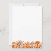 55. Geburtstag Orange Rose Blumenkohl Party Einladung (Rückseite)