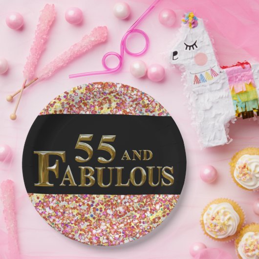 55. Geburtstag Pappteller (Party)