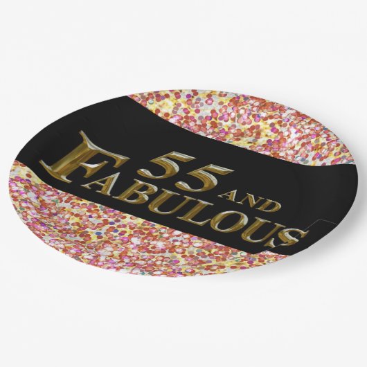 55. Geburtstag Pappteller (Schrägansicht)