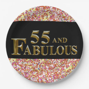 55. Geburtstag  Pappteller