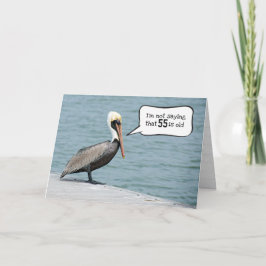 55. Geburtstag Pelican auf einem Dock Karte