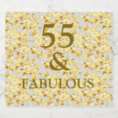 55. Geburtstag Schaumweinetikett (Einzelnes Label)
