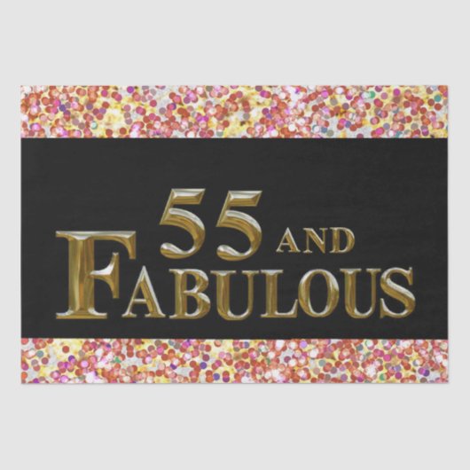 55. Geburtstag Seidenpapier (Vorderseite)