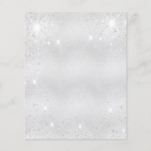 55. Geburtstag Silber Glitzer Einladung (Rückseite)