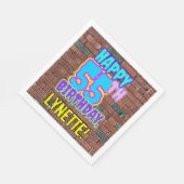 55. Geburtstag ~ Spaß, Urban Graffiti Inspiriert L Serviette (Ecke)